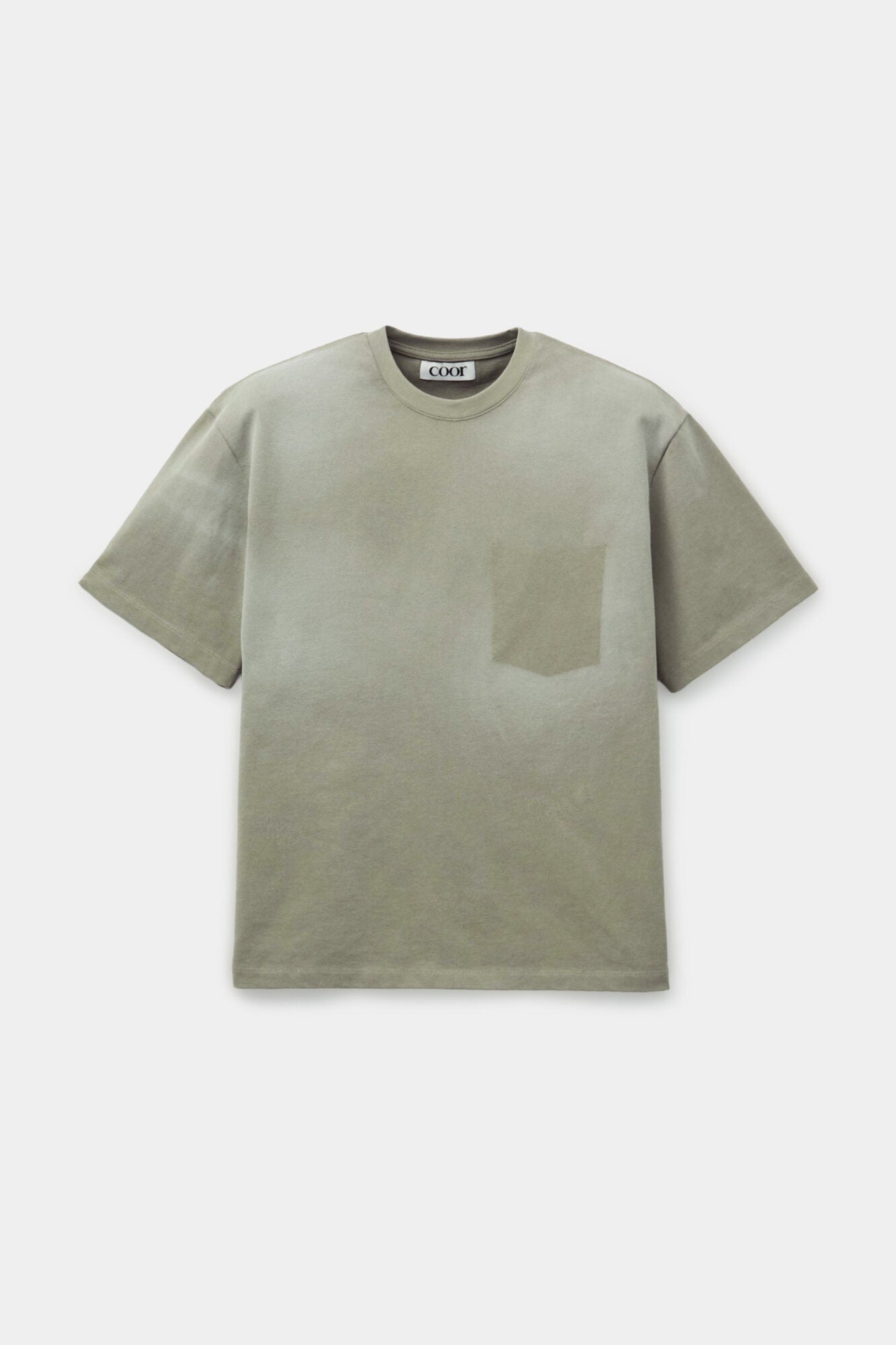 Coor - Spray Washed Pocket Point T-Shirt (Light Khaki) product image 1 | TRAB K-Fashion Australia