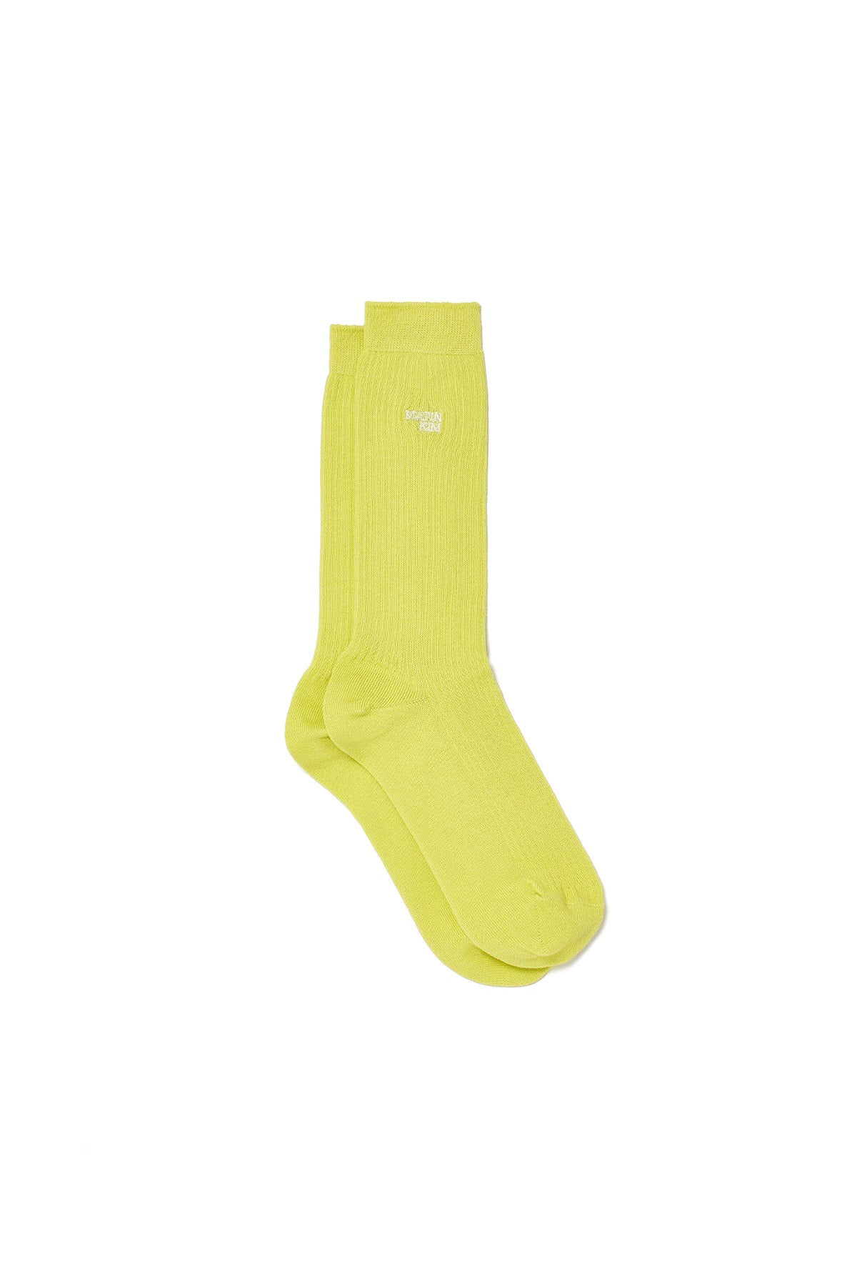 Matin Kim - Small Logo Silket Half Socks (Lime) product image 2 | TRAB K-Fashion Australia