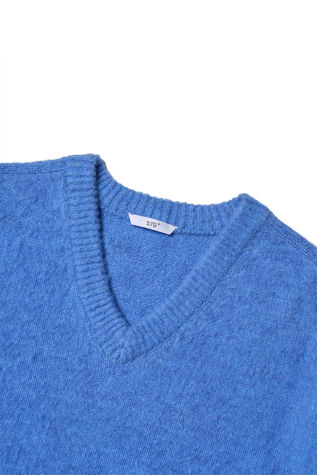 STU - Boucle V-Neck Knit In Azure (Blue) product image 14 | TRAB K-Fashion Australia