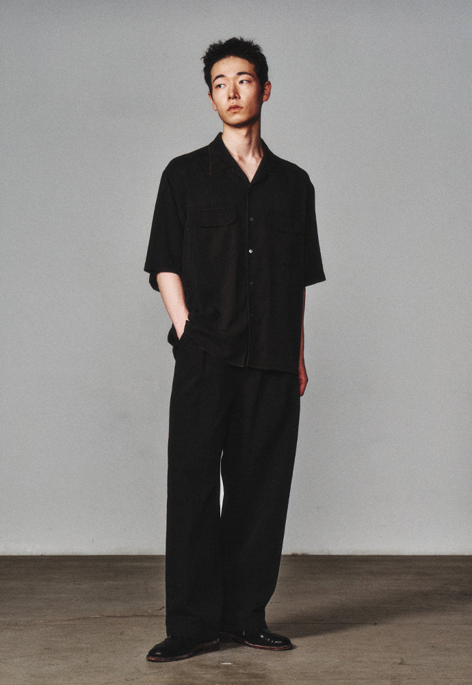 Art if acts - Tencel Two Pocket Half Shirt (Faded Black) product image 4 | TRAB K-Fashion Australia