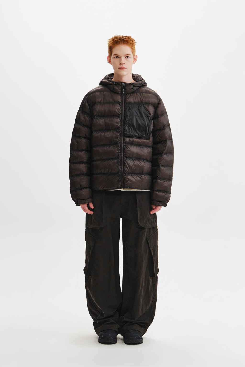 Matin Kim - Cloud Shell Hoody Padding Jumper (Charcoal) product image 7 | TRAB K-Fashion Australia