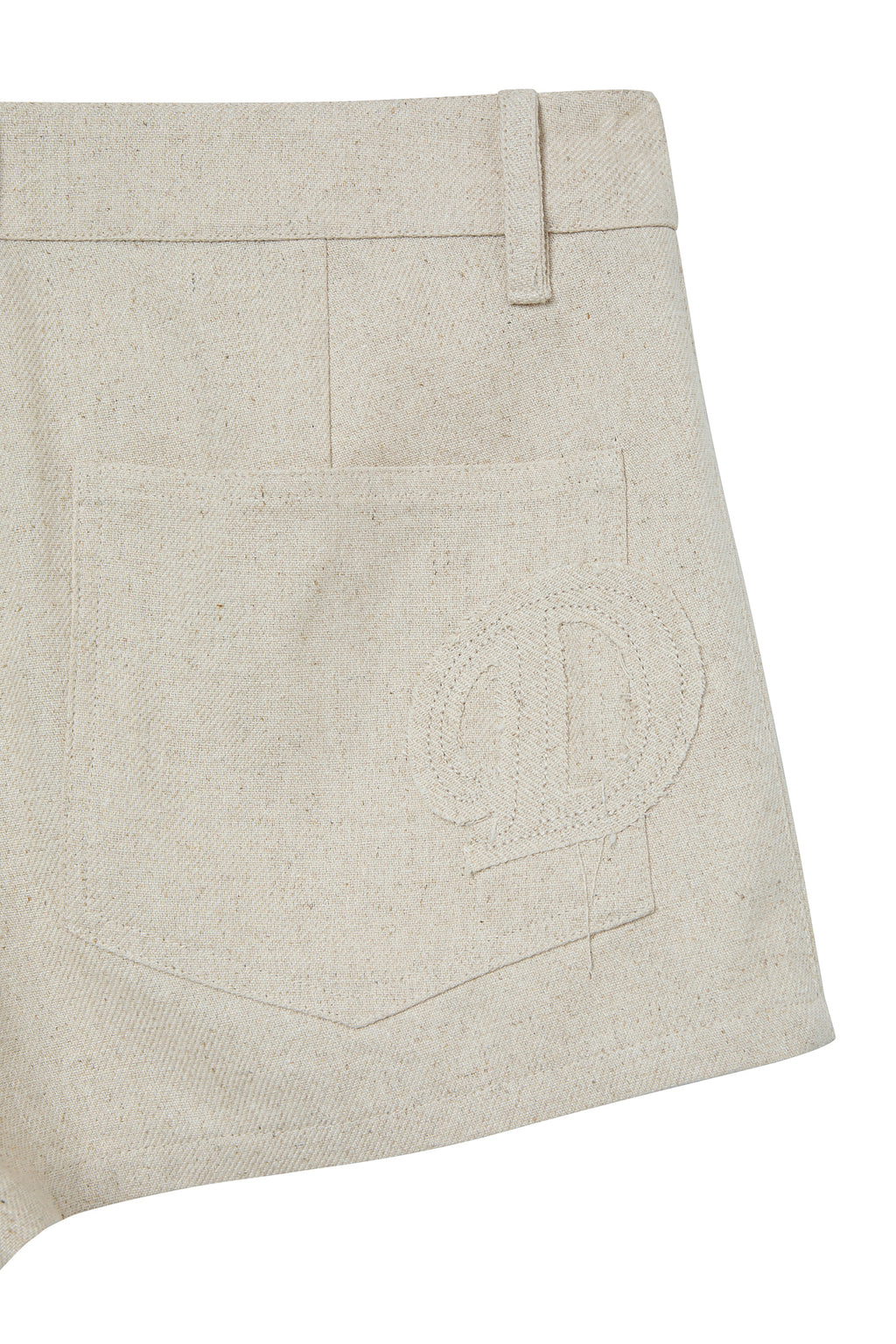 Deinet - Deinet D Logo Linen Shorts (Beige) product image 5 | TRAB K-Fashion Australia