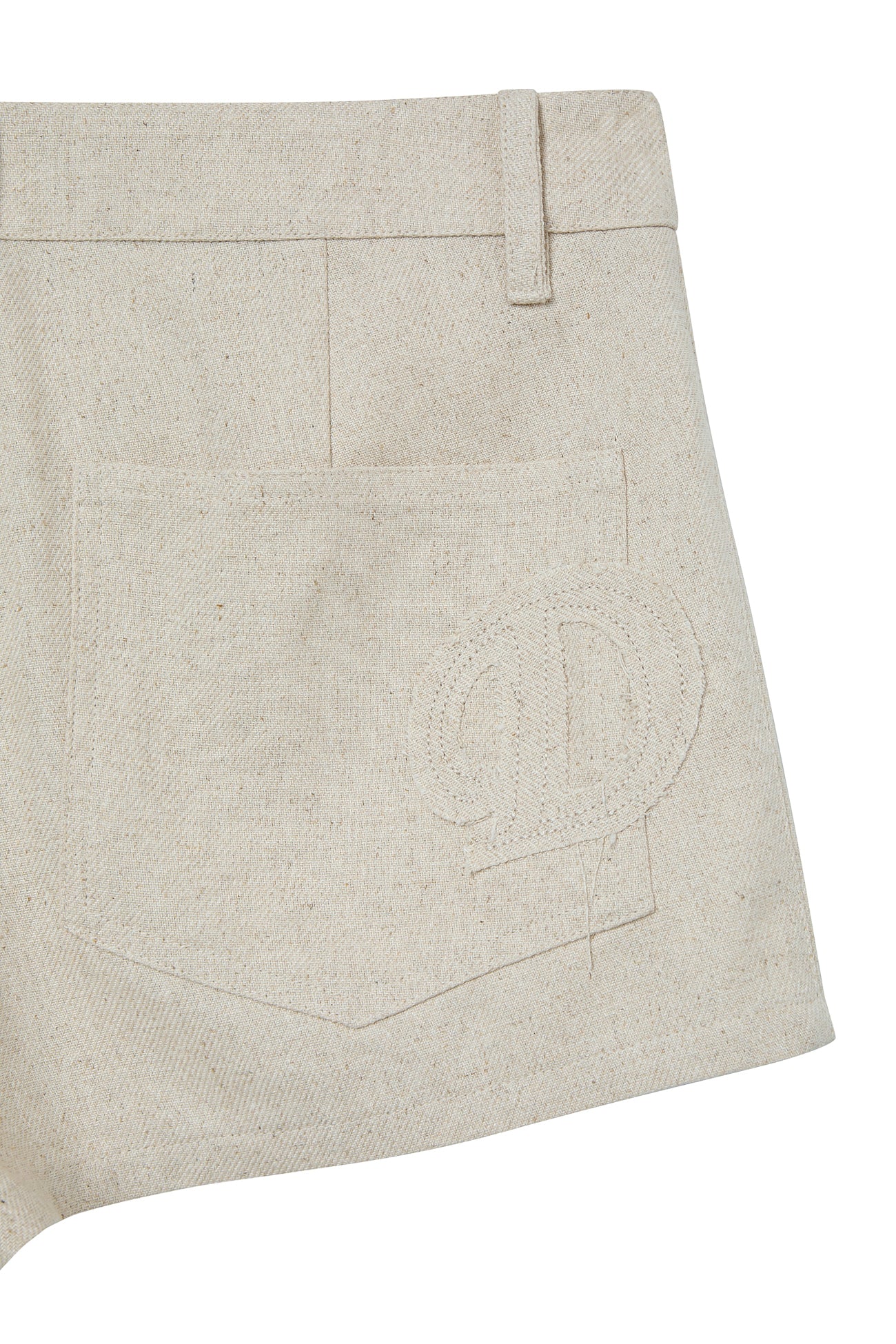 Deinet - Deinet D Logo Linen Shorts (Beige) product image 5 | TRAB K-Fashion Australia