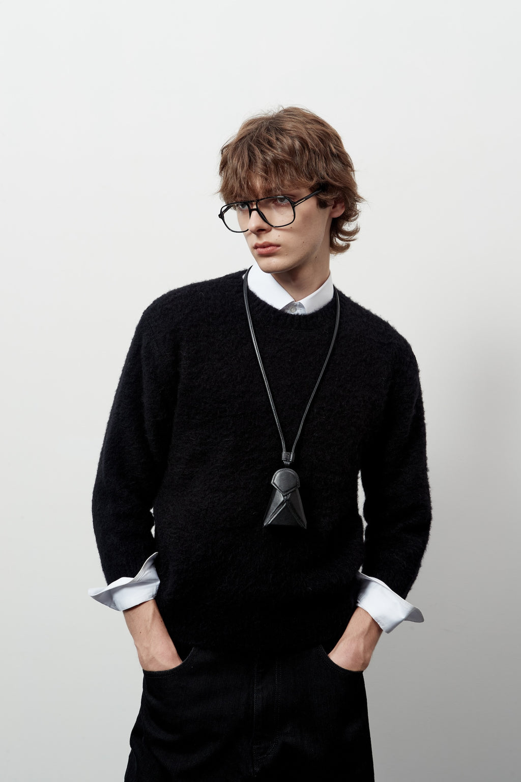 Stu - Boucle Quarter Sleeve Knit (Black) product image 11 | TRAB K-Fashion Australia