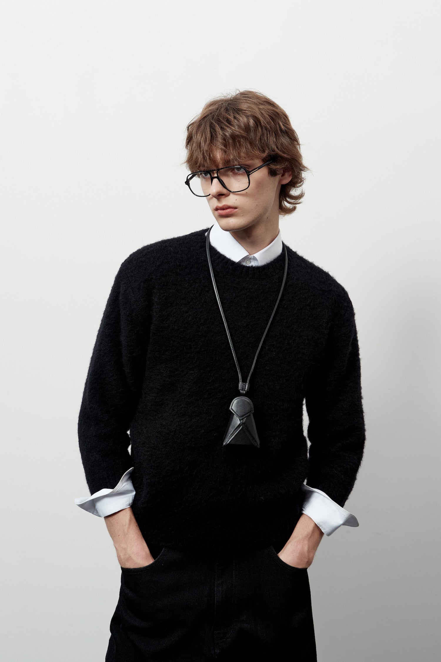 Stu - Boucle Quarter Sleeve Knit (Black) product image 11 | TRAB K-Fashion Australia