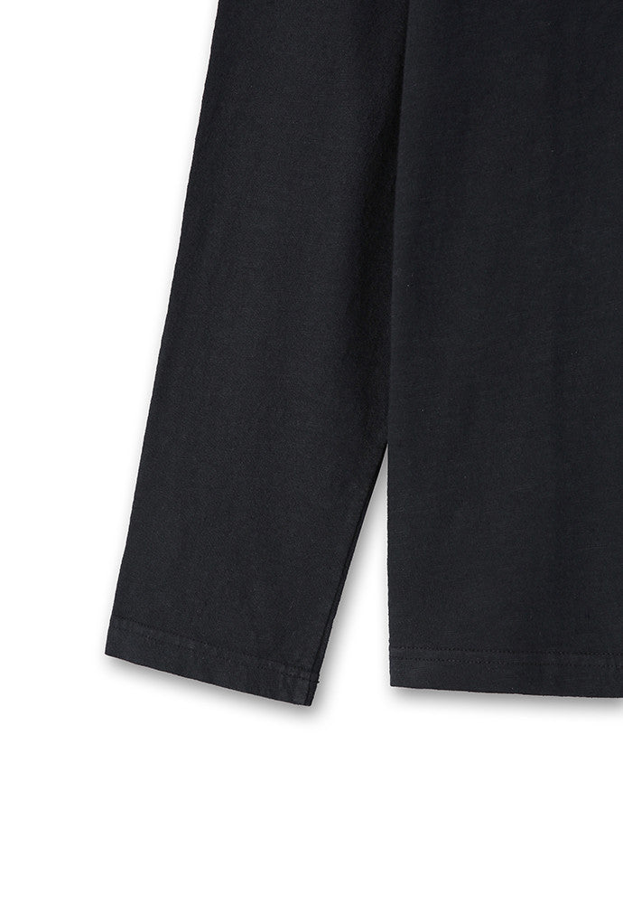 Art if acts - Garment Dyed Henley Long Sleeve (Black) product image 10 | TRAB K-Fashion Australia