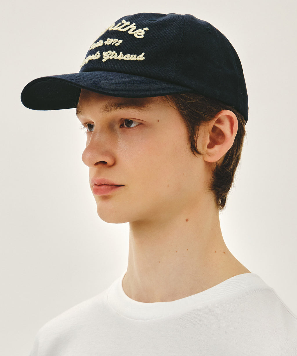Marithe & Francois Girbaud - Chain Embroidery Flat Brim Cap (Navy) product image 6 | TRAB K-Fashion Australia