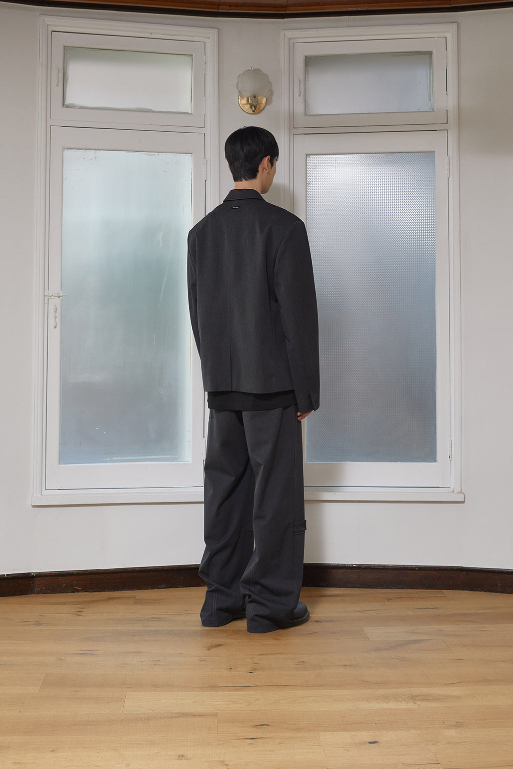 Matin Kim - Stitch Point Button Trouser (Charcoal) product image 9 | TRAB K-Fashion Australia