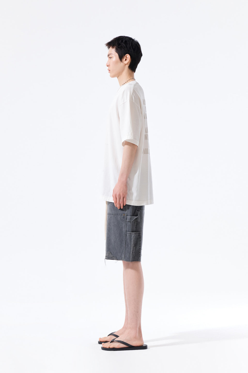 Matin Kim - Vintage Lettering Graffiti Top (White) product image 12 | TRAB K-Fashion Australia