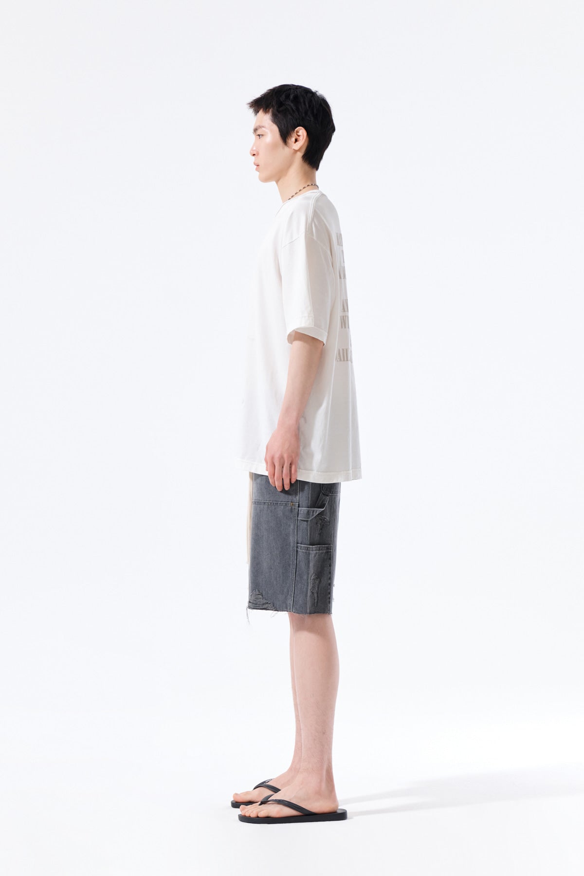 Matin Kim - Vintage Lettering Graffiti Top (White) product image 12 | TRAB K-Fashion Australia