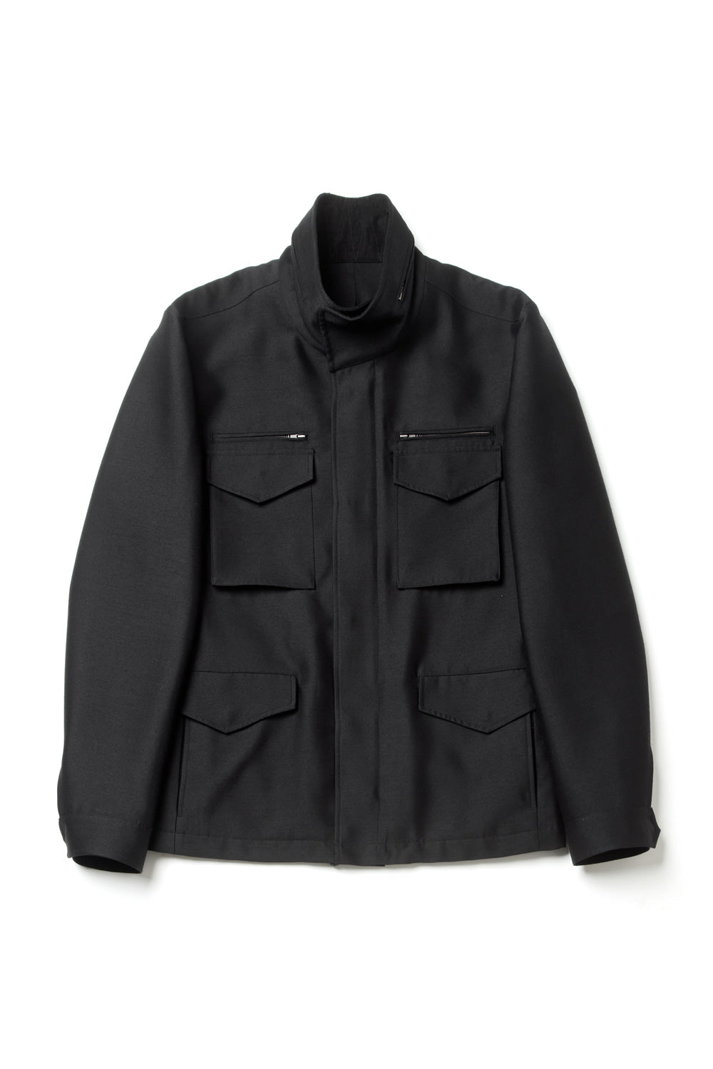 Hatchingroom - Silent M65 Jacket (Wool/Silk Black) product image 1 | TRAB K-Fashion Australia