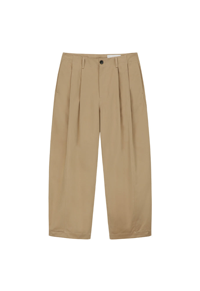 Tonywack - Wide Cut Hidden Snap Closure Trousers (Beige) product image 5 | TRAB K-Fashion Australia