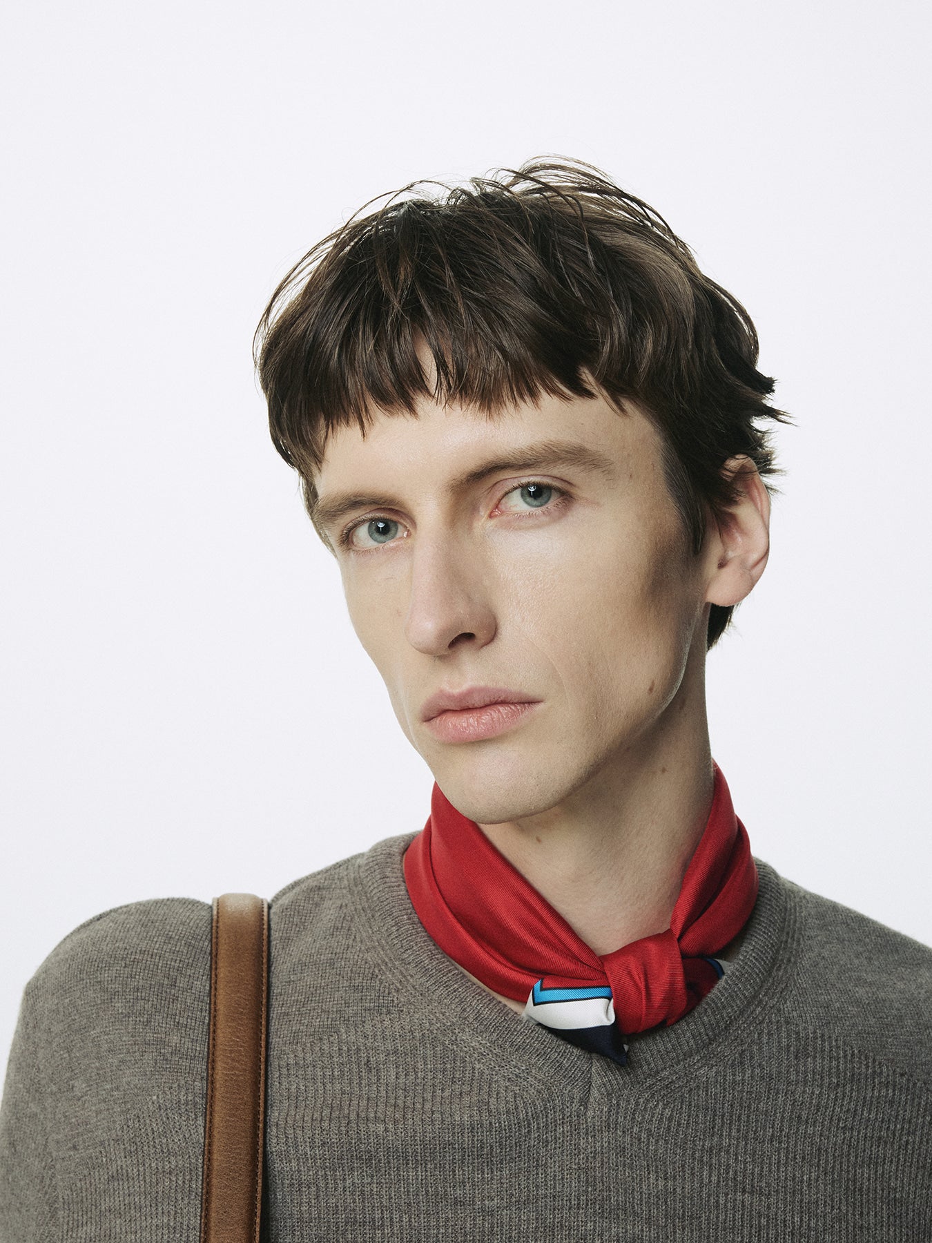 Tonywack - Super Fine Wool Commando V-Neck Knit (Taupe Melange) product image 10 | TRAB K-Fashion Australia