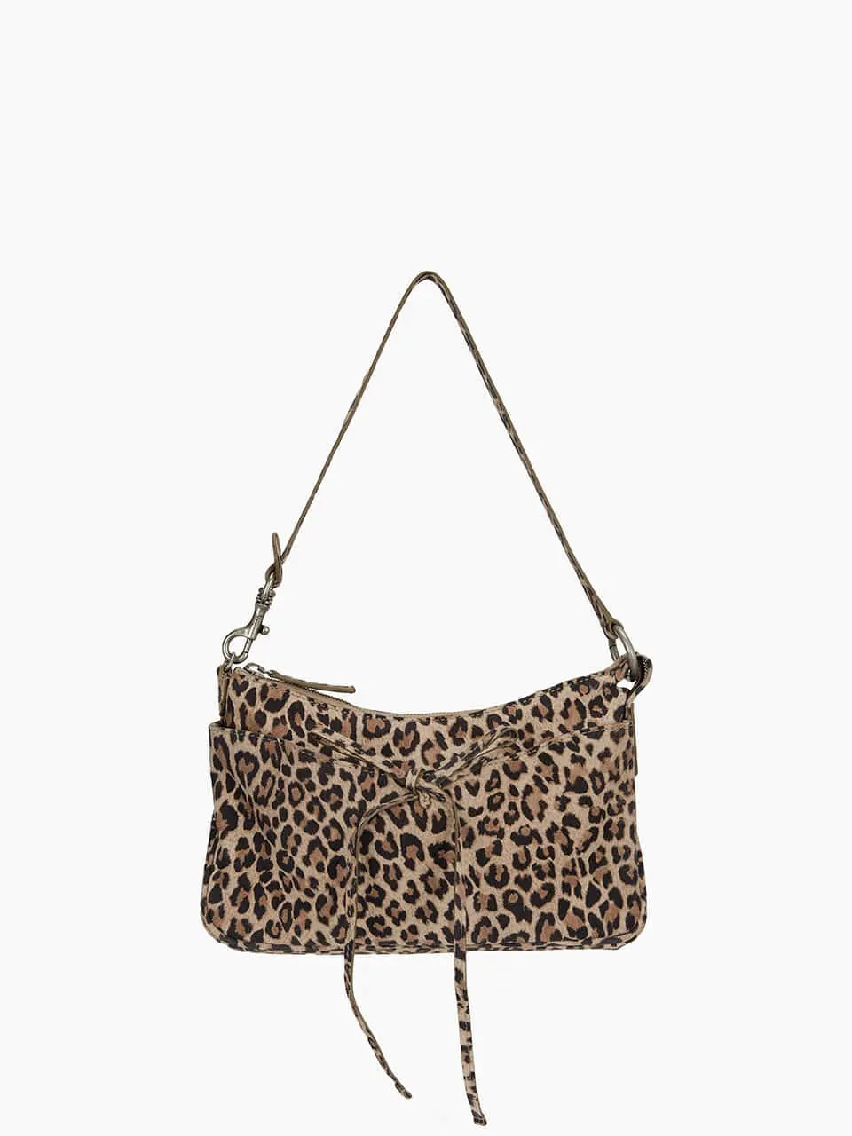 Marge Sherwood - Ribbon Pochette (Cream Leopard Suede) product image 1 | TRAB K-Fashion Australia