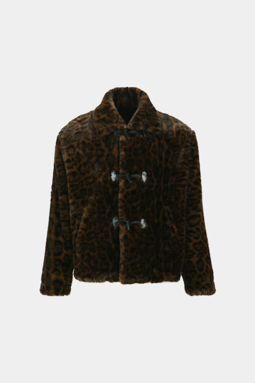 Andersson Bell - Unisex Leopard Fur Duffle Jacket (Brown) product image 15 | TRAB K-Fashion Australia