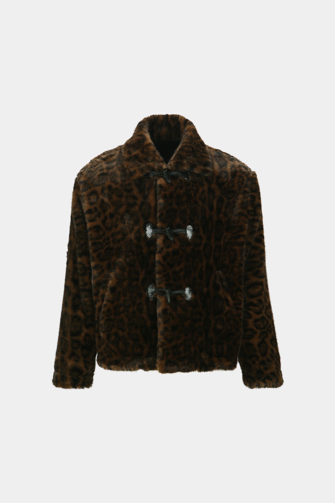 Andersson Bell - Unisex Leopard Fur Duffle Jacket (Brown) product image 15 | TRAB K-Fashion Australia