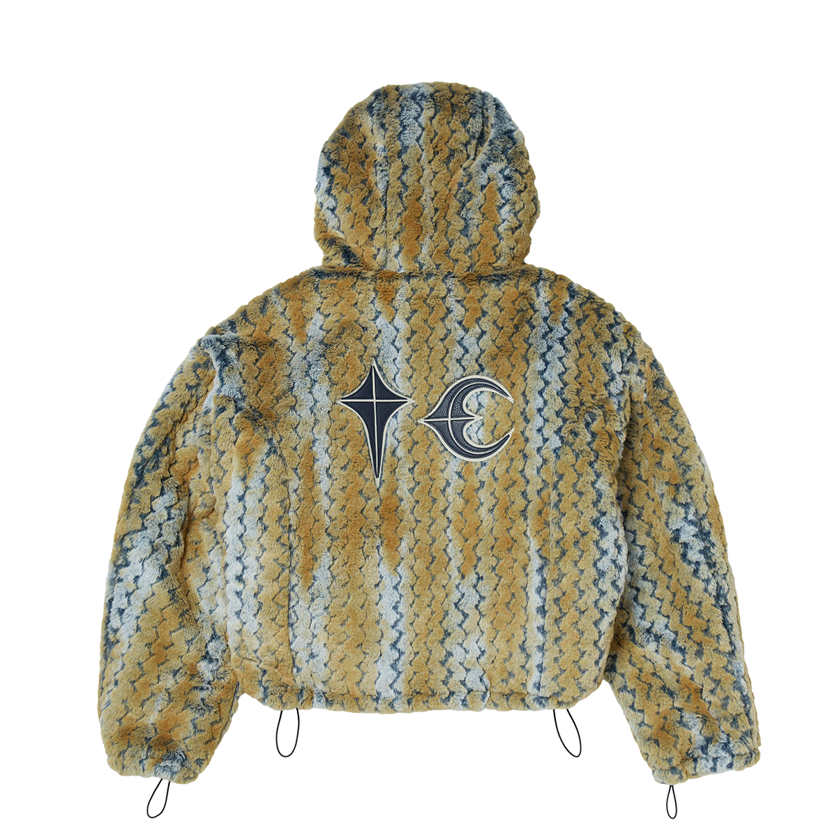 Thug Club - TC Wavy Leopard Fur Jacket (Yellow/Blue) product image 2 | TRAB K-Fashion Australia
