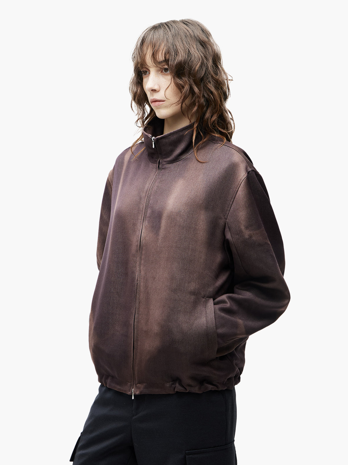 Jiyong Kim - Sun-Bleached Zip-Up Jacket (Brown) product image 4 | TRAB K-Fashion Australia