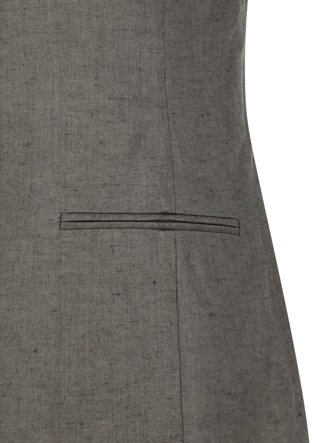 Amomento - Linen Curved Vest (Khaki) product image 10 | TRAB K-Fashion Australia