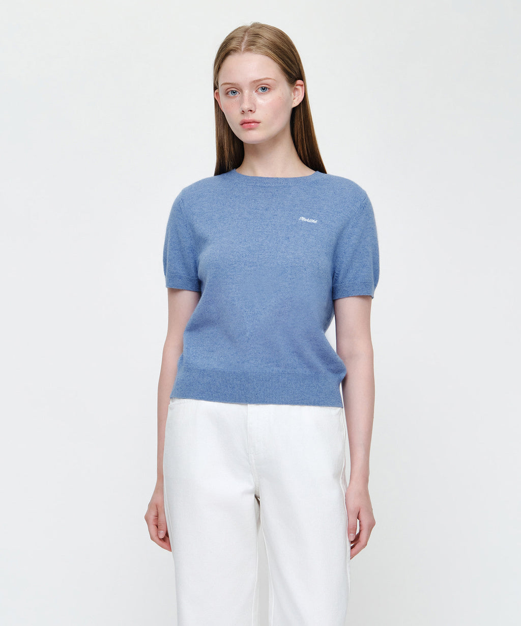 Marithe & Francois Girbaud - Small Classic Logo Round Neck Cardigan Set Up (Blue) product image 5 | TRAB K-Fashion Australia