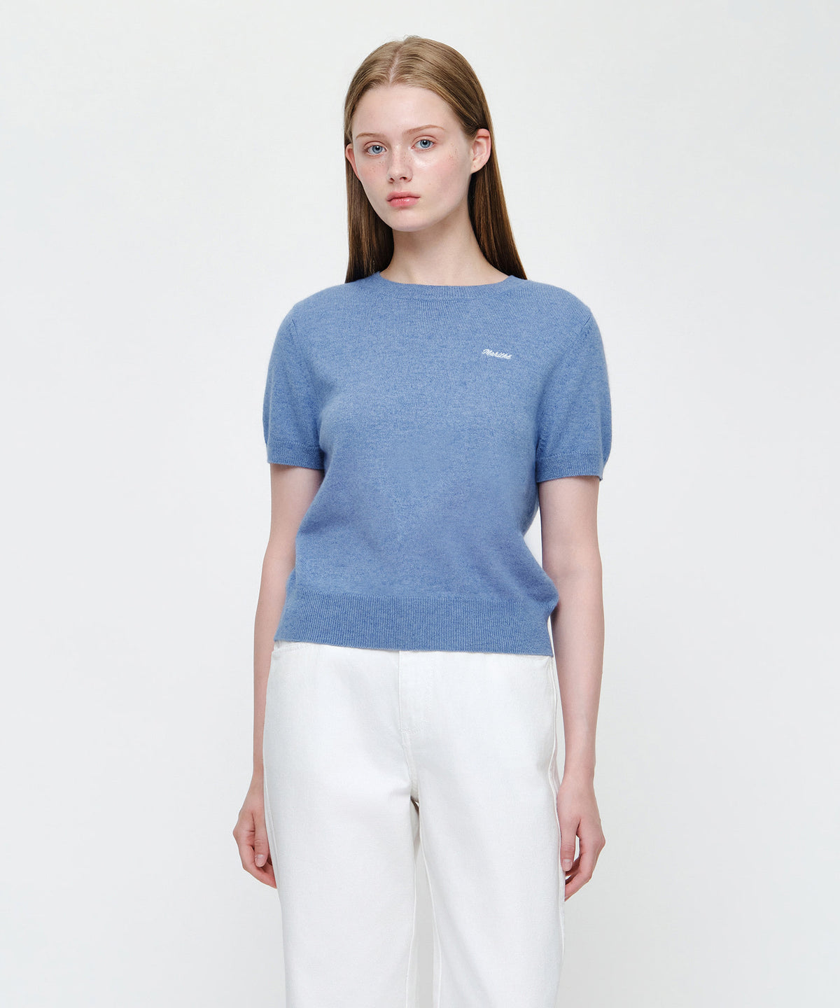 Marithe & Francois Girbaud - Small Classic Logo Round Neck Cardigan Set Up (Blue) product image 5 | TRAB K-Fashion Australia