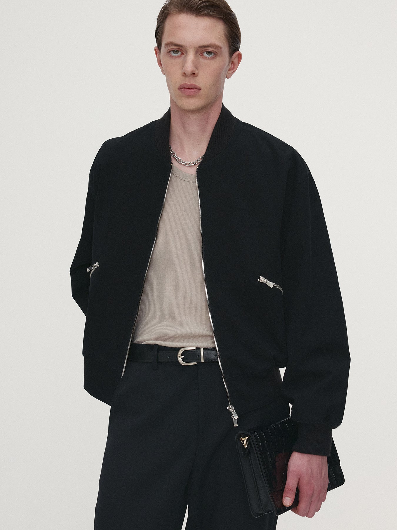 Tonywack - Garment Washed Cotton Bomber (Black) product image 4 | TRAB K-Fashion Australia