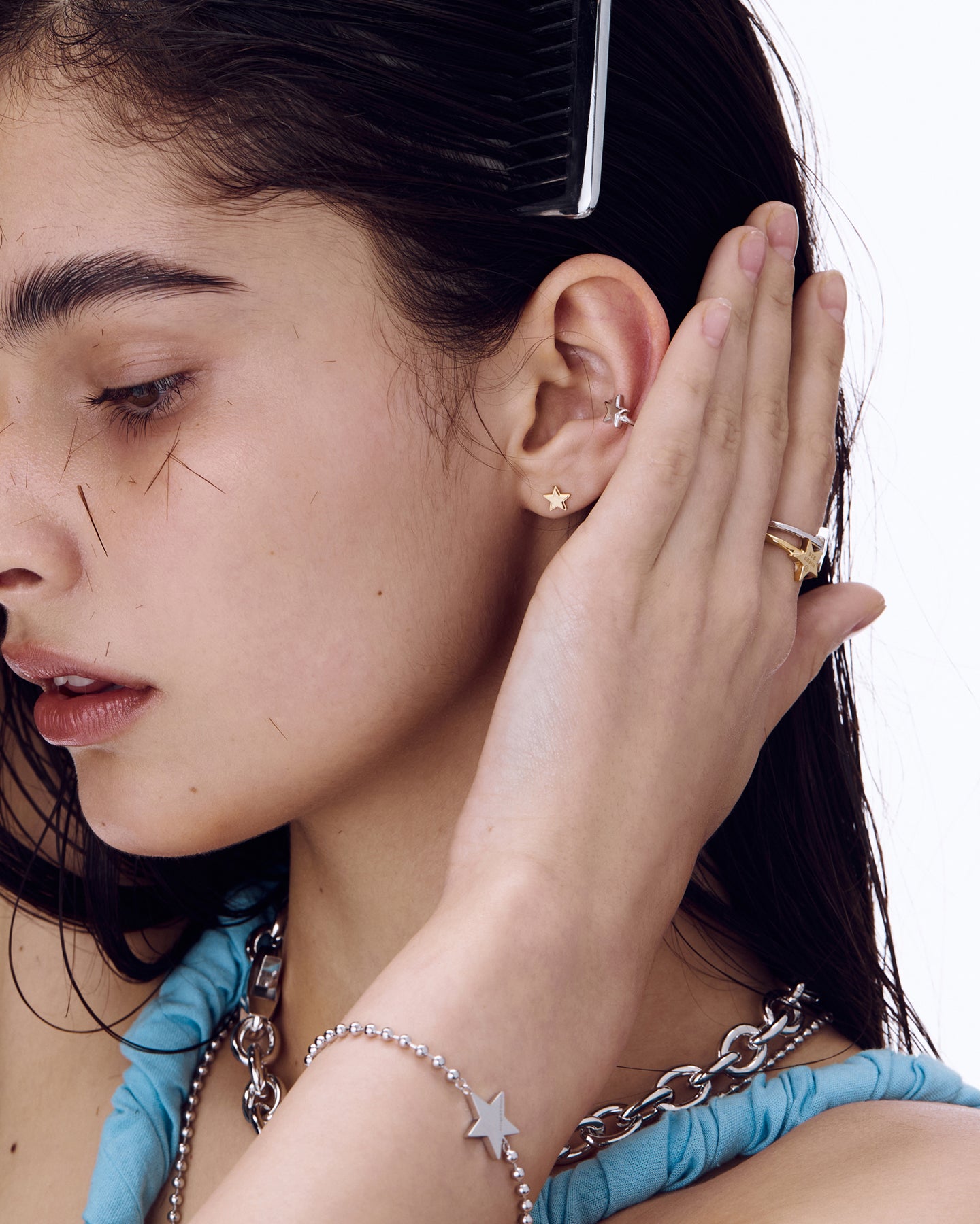 Numbering - Mini Star Stud Earrings #7205 product image 3 | TRAB K-Fashion Australia