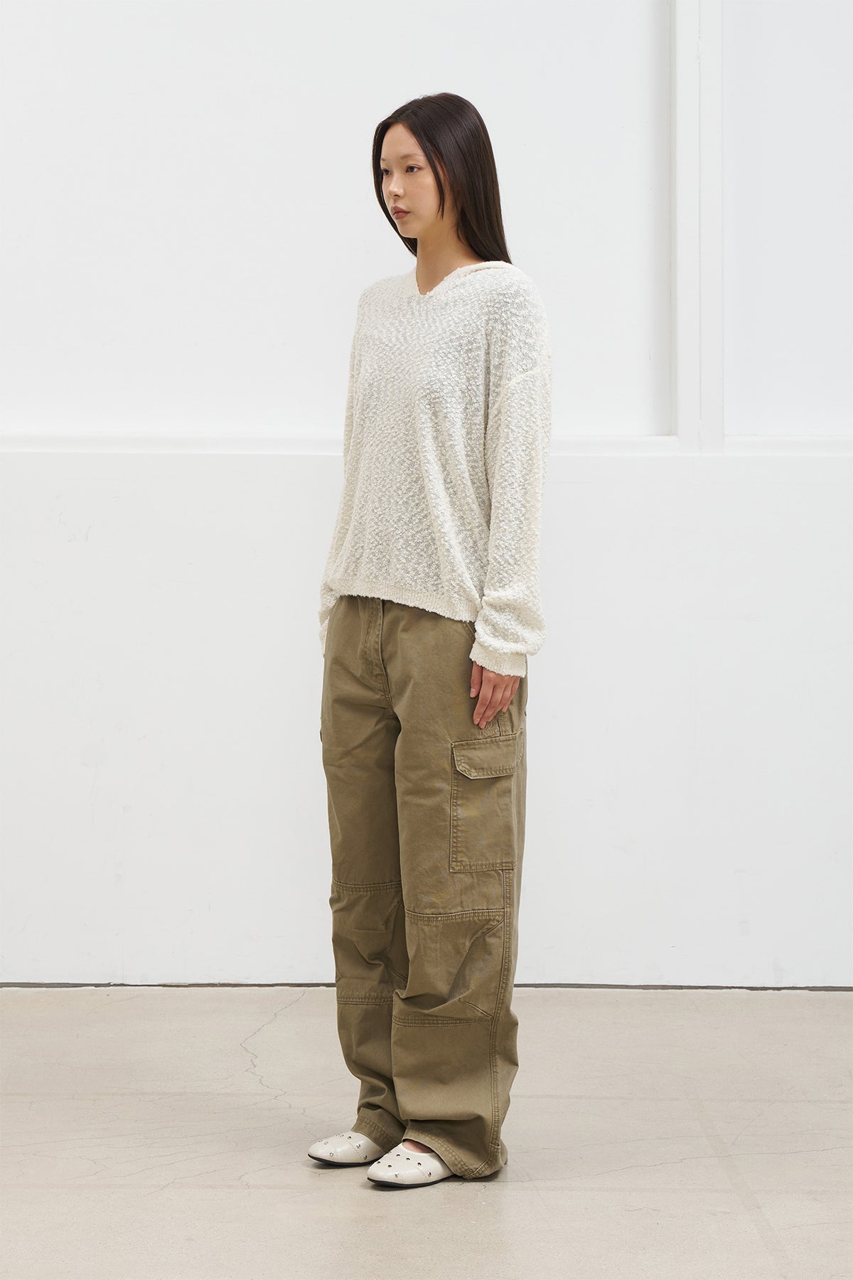 Deinet - Vintage Washed Cargo Pants (Beige) product image 2 | TRAB K-Fashion Australia