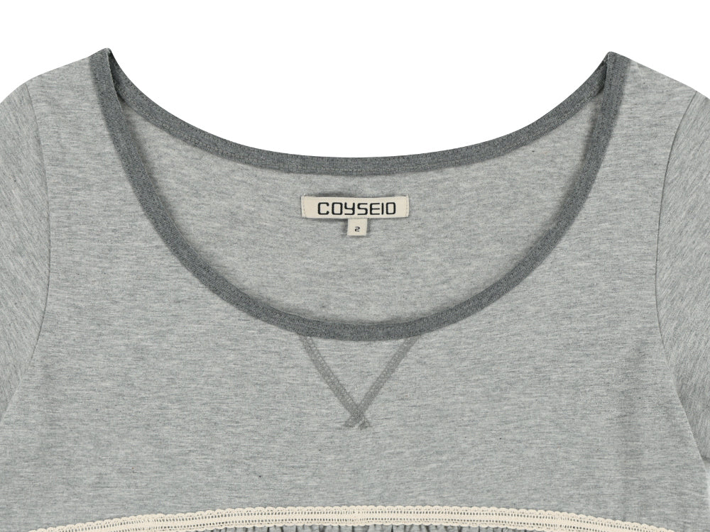 Coyseio - Lace Balloon T-Shirt (Melange Grey) product image 14 | TRAB K-Fashion Australia