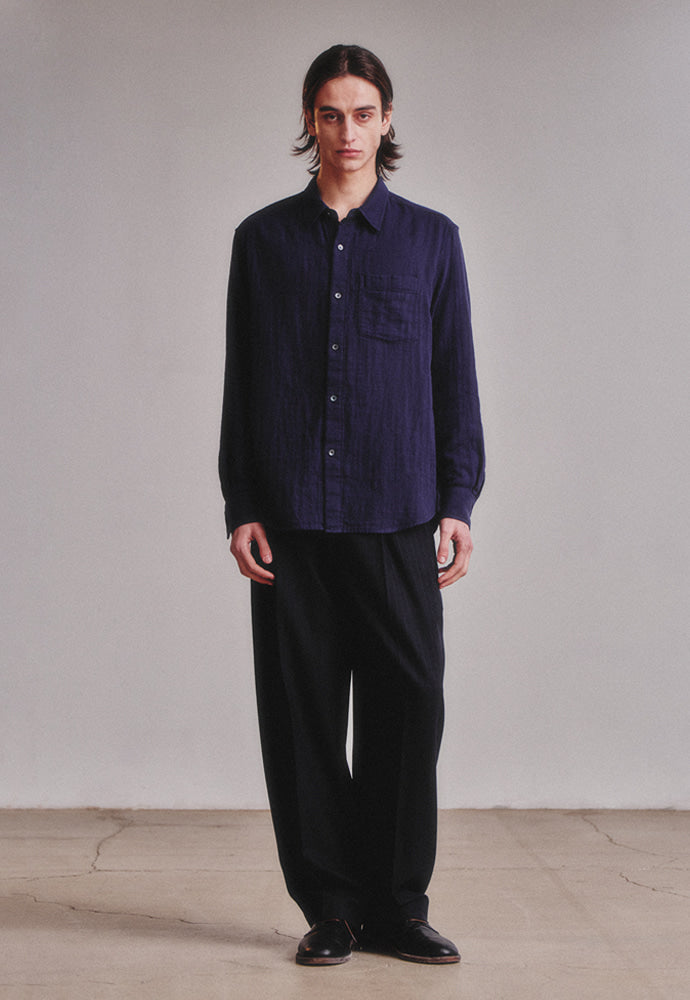 Art if acts - Washed Gauze Shirt (Navy) product image 3 | TRAB K-Fashion Australia