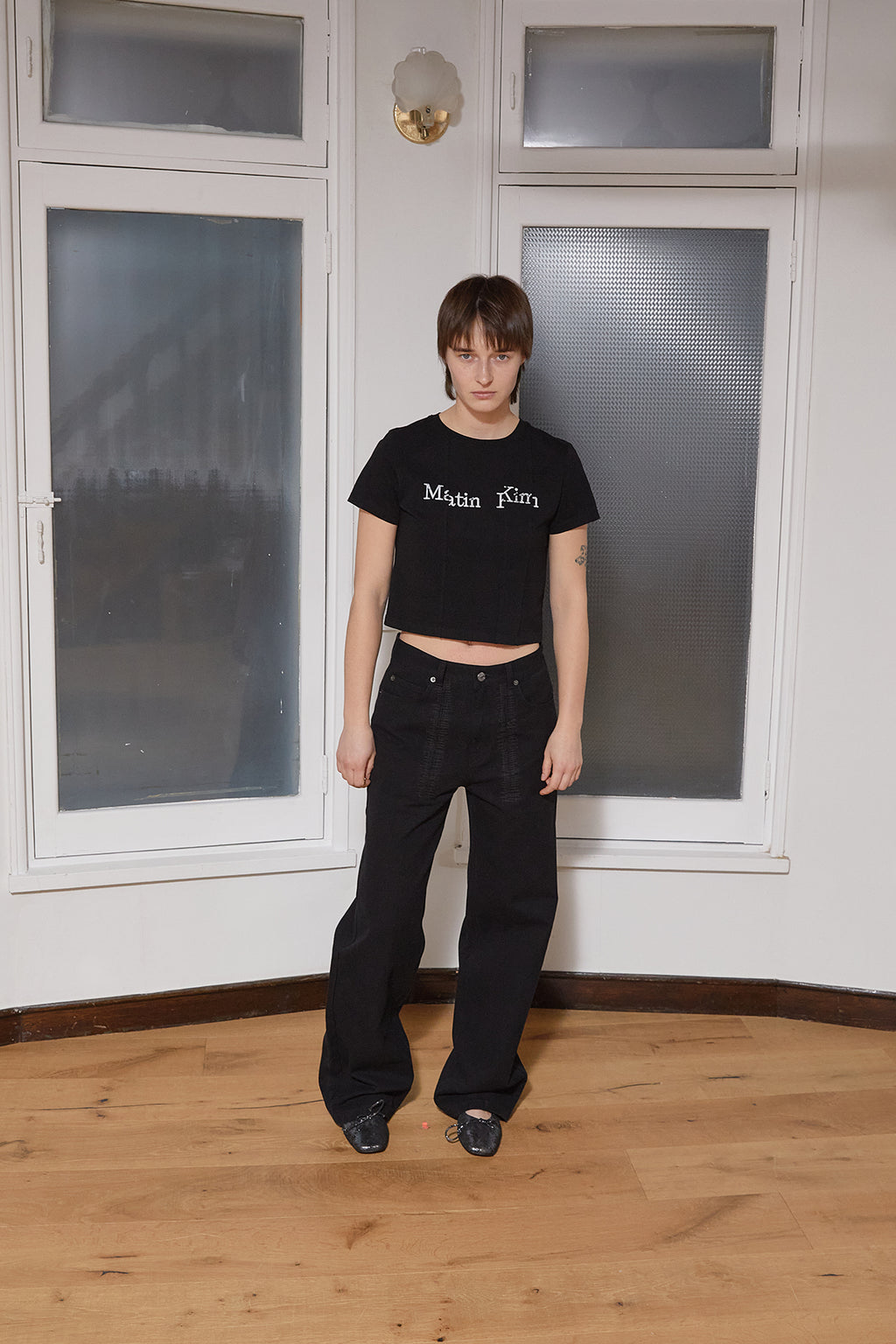 Matin Kim - Stitch Point Washed Cotton Pants (Black) product image 10 | TRAB K-Fashion Australia
