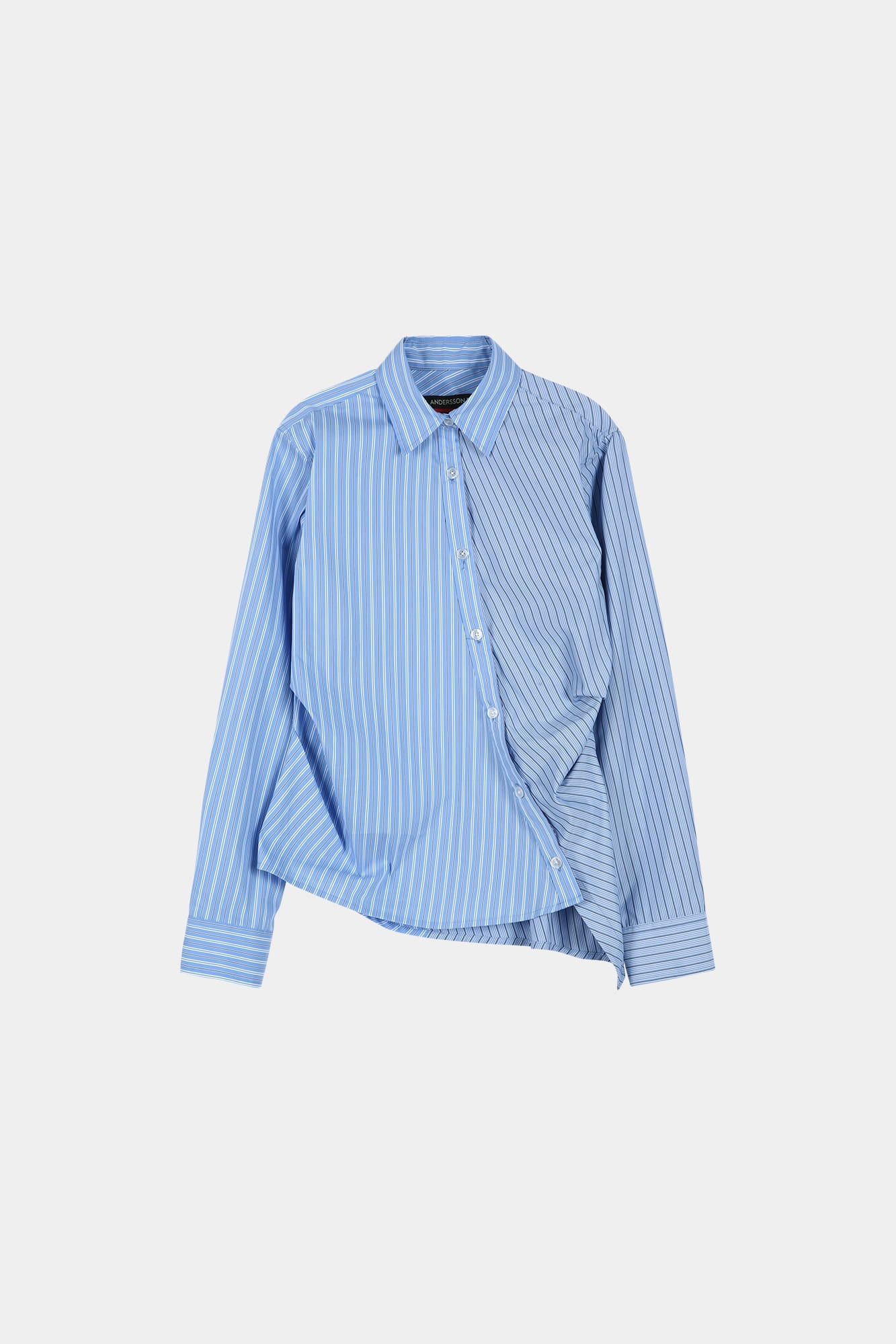 Andersson Bell - Breeze Striped Twist-Tuck Shirt (Blue) product image 7 | TRAB K-Fashion Australia