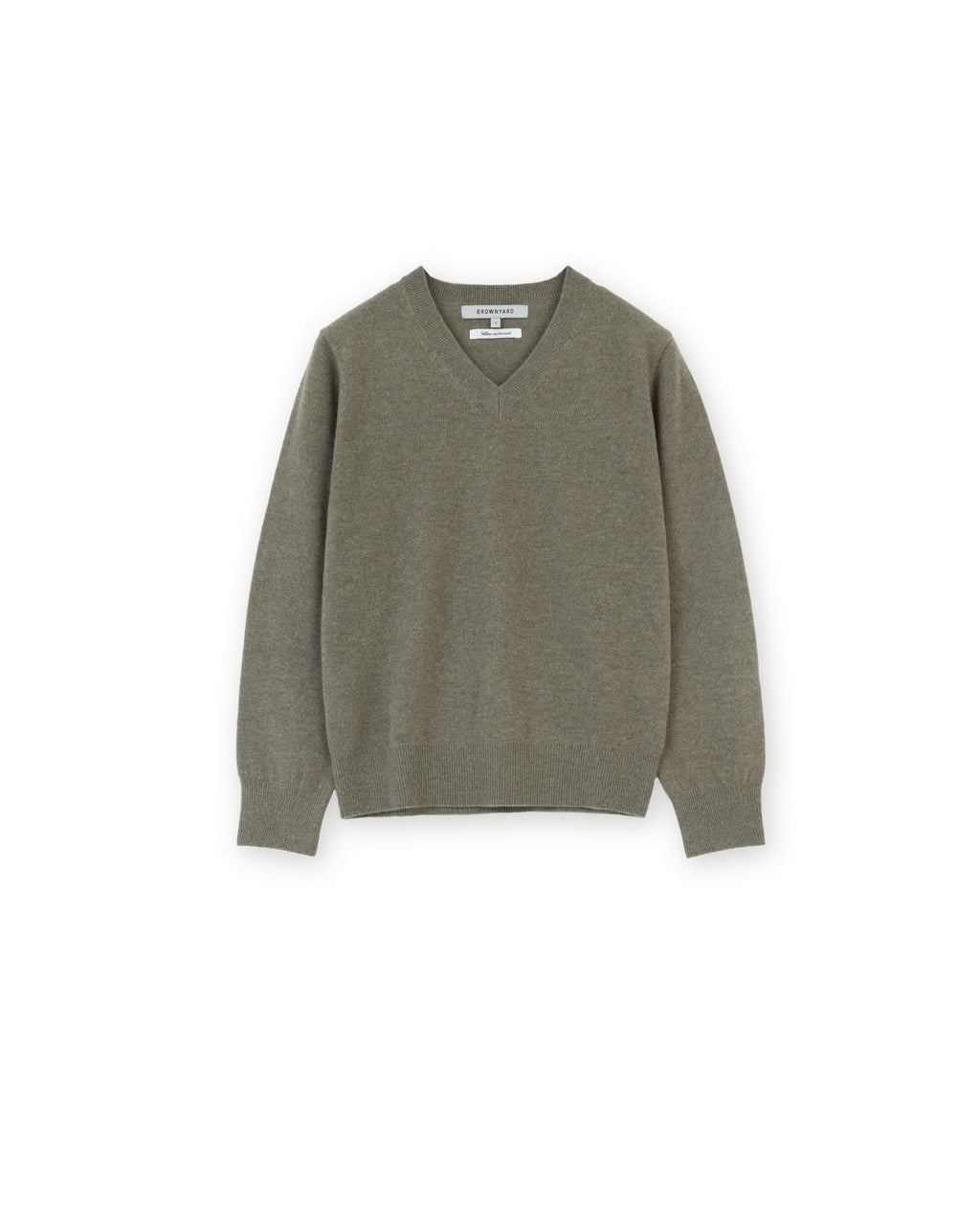 Brownyard - Extra Super Fine V Neck Knit (Olive Grey) product image 5 | TRAB K-Fashion Australia