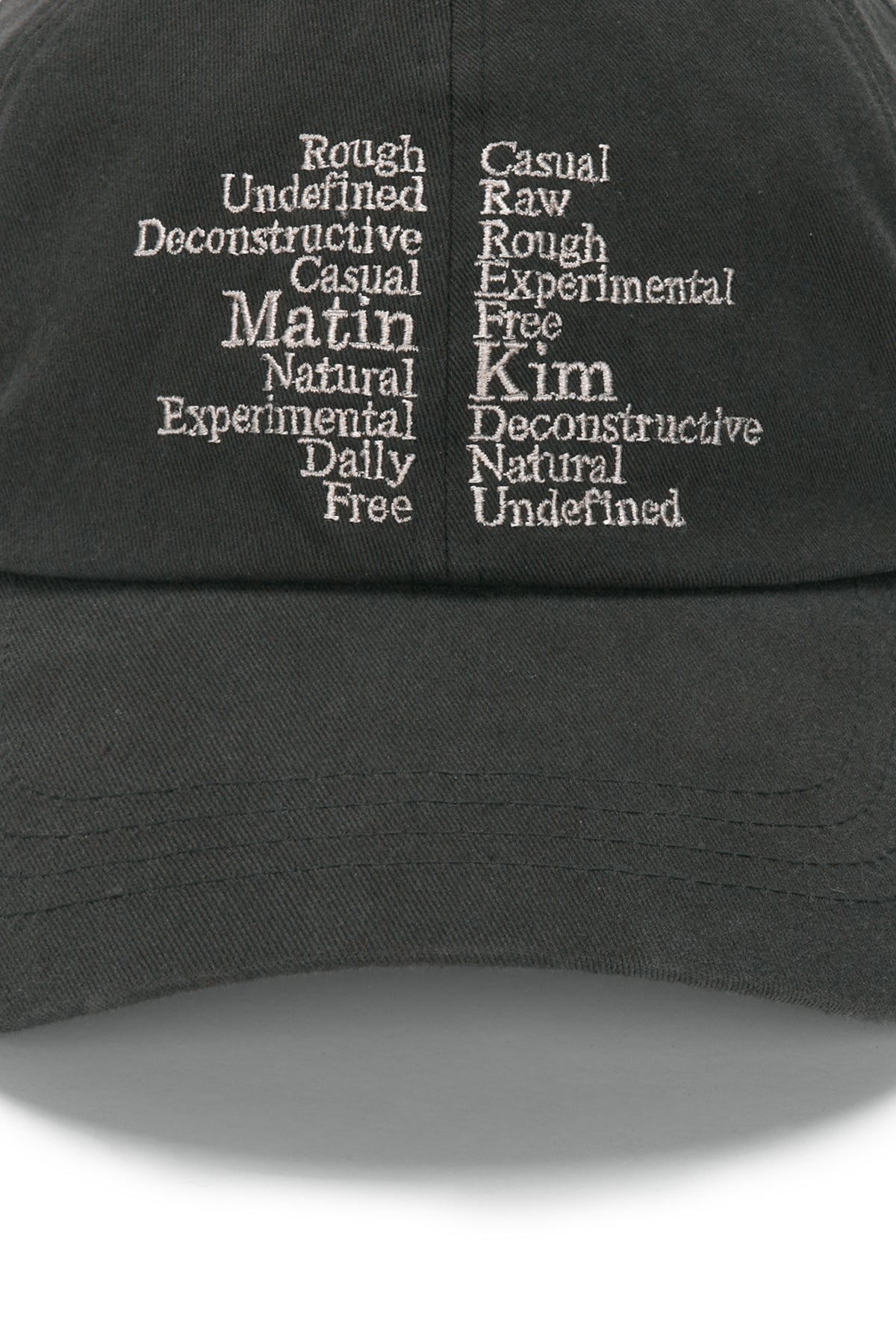 Matin Kim - Keyword Lettering Ball Cap (Charcoal) product image 3 | TRAB K-Fashion Australia