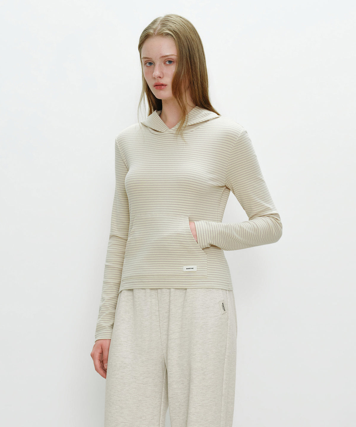Marithe & Francois Girbaud - Basic Hoodie Long Sleeve (Butter) product image 2 | TRAB K-Fashion Australia