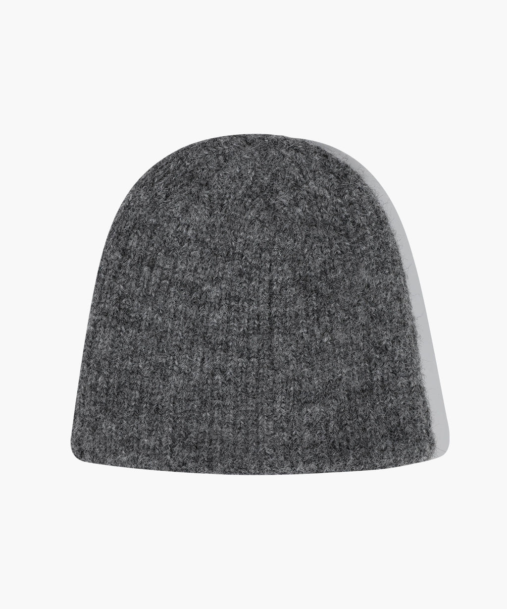 Marithe & Francois Girbaud - Classic Logo Hairy Beanie (Charcoal) product image 2 | TRAB K-Fashion Australia