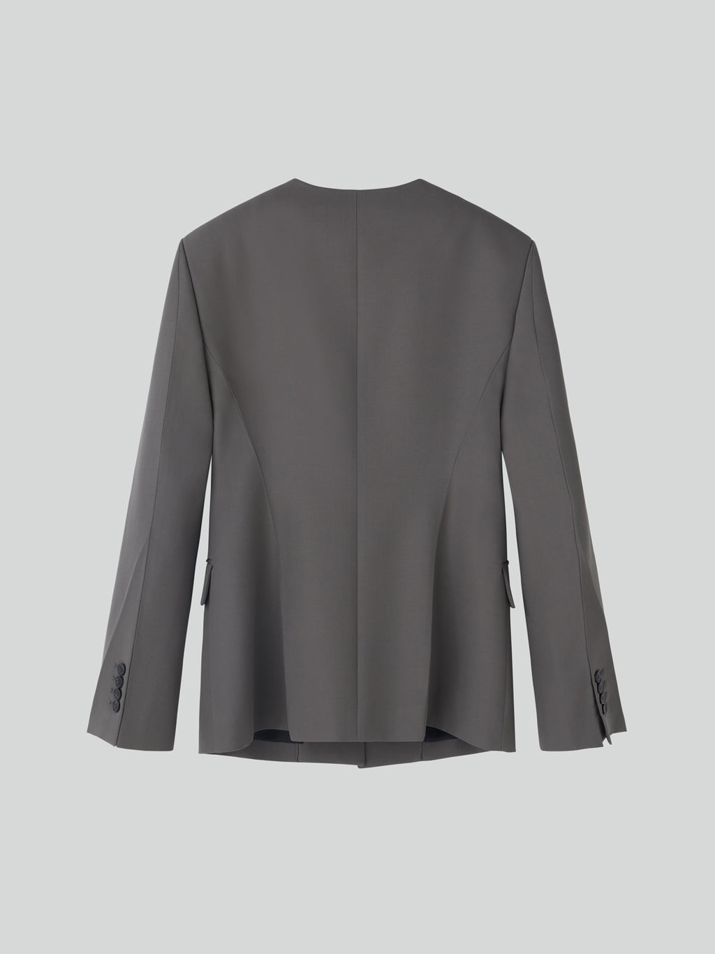 Recto - Collarless Single Jacket (Taupe Grey) product image 11 | TRAB K-Fashion Australia