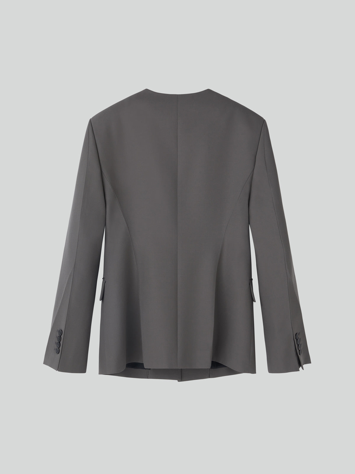 Recto - Collarless Single Jacket (Taupe Grey) product image 11 | TRAB K-Fashion Australia