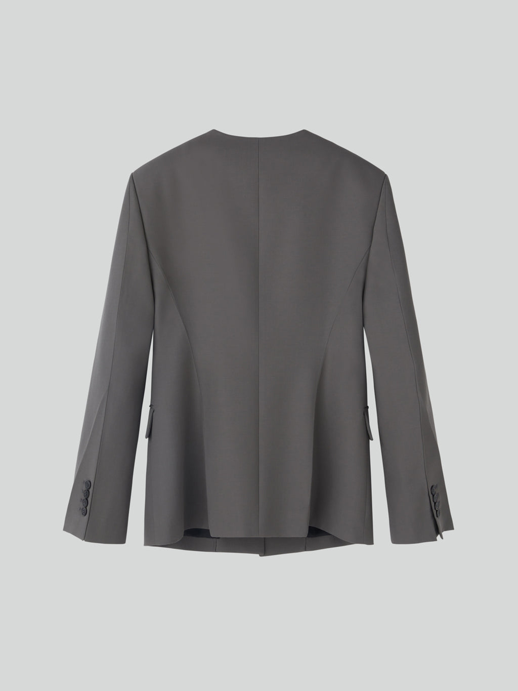 Recto - Collarless Single Jacket (Taupe Grey) product image 11 | TRAB K-Fashion Australia