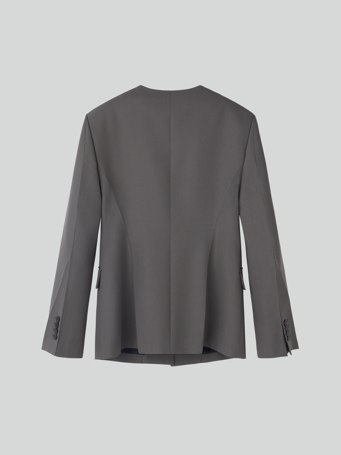 Recto - Collarless Single Jacket (Taupe Grey) product image 11 | TRAB K-Fashion Australia