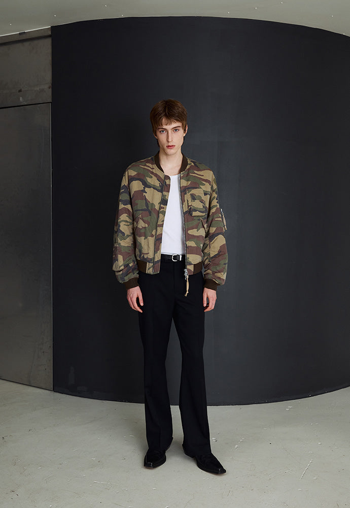 Tonywack - Camouflage Nylon Bomber (Beige/Green) product image 8 | TRAB K-Fashion Australia