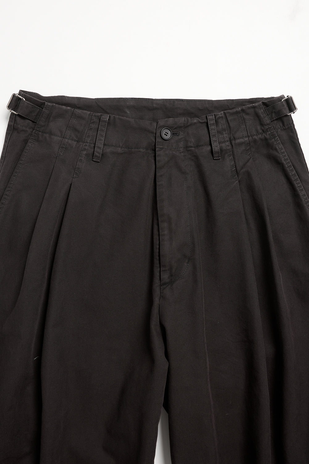 Hatchingroom - Wide Two Pleats Trousers (Dyed Purple Brown) product image 4 | TRAB K-Fashion Australia