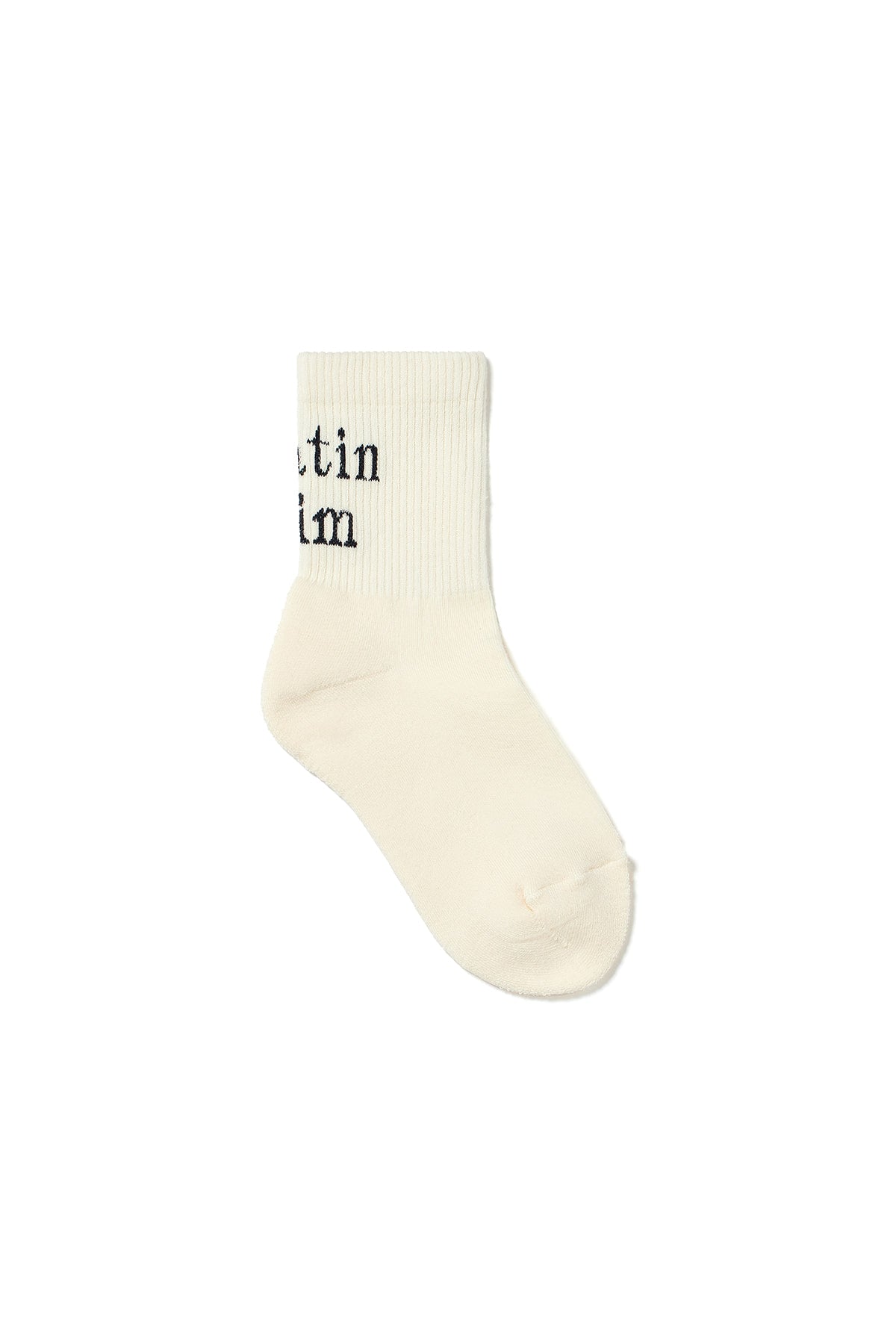 Matin Kim - Matin Big Logo Crew Socks (Ivory) product image 1 | TRAB K-Fashion Australia