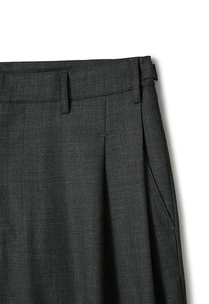 Art if acts - Belted Wool Side Two Tuck Pants (Charcoal) product image 10 | TRAB K-Fashion Australia