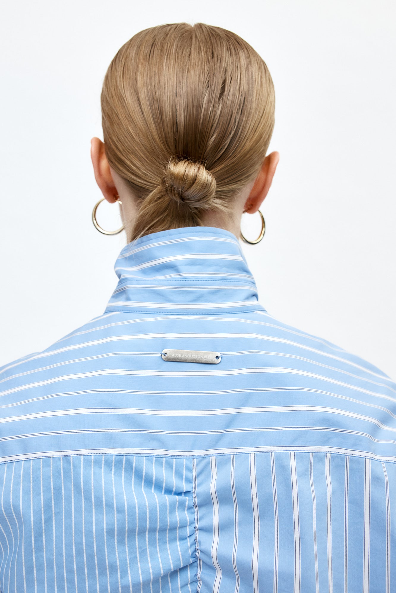 Andersson Bell - Stripe Shirring Shirt (Blue) product image 6 | TRAB K-Fashion Australia