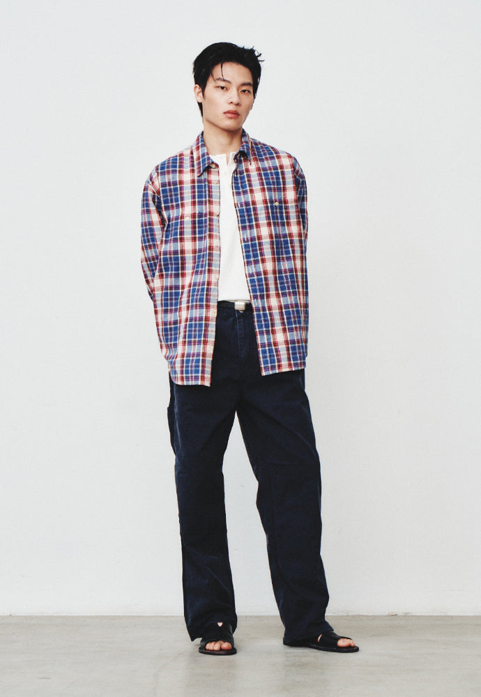 Art if acts - Two Pocket Check Shirt (Blue/Pink) product image 5 | TRAB K-Fashion Australia
