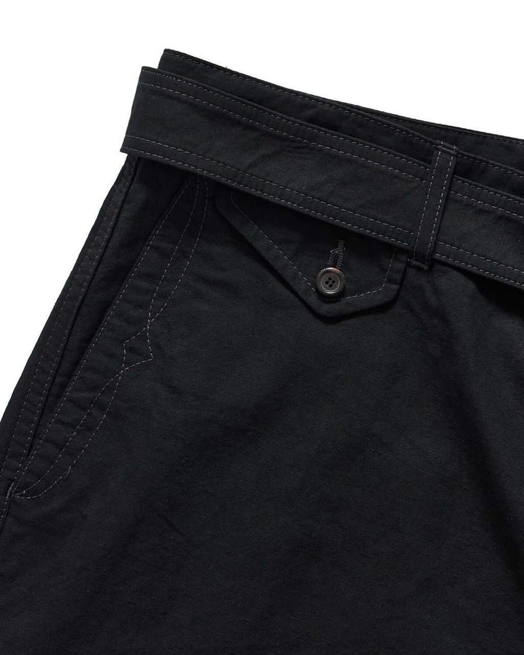Eastlogue - Belted Cattleman Shorts (Black Linen) product image 9 | TRAB K-Fashion Australia