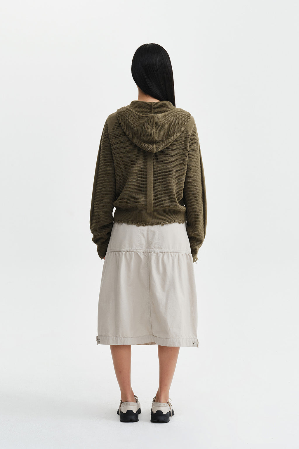 Matin Kim - Vintage Pocket Midi Skirt (Light Beige) product image 8 | TRAB K-Fashion Australia