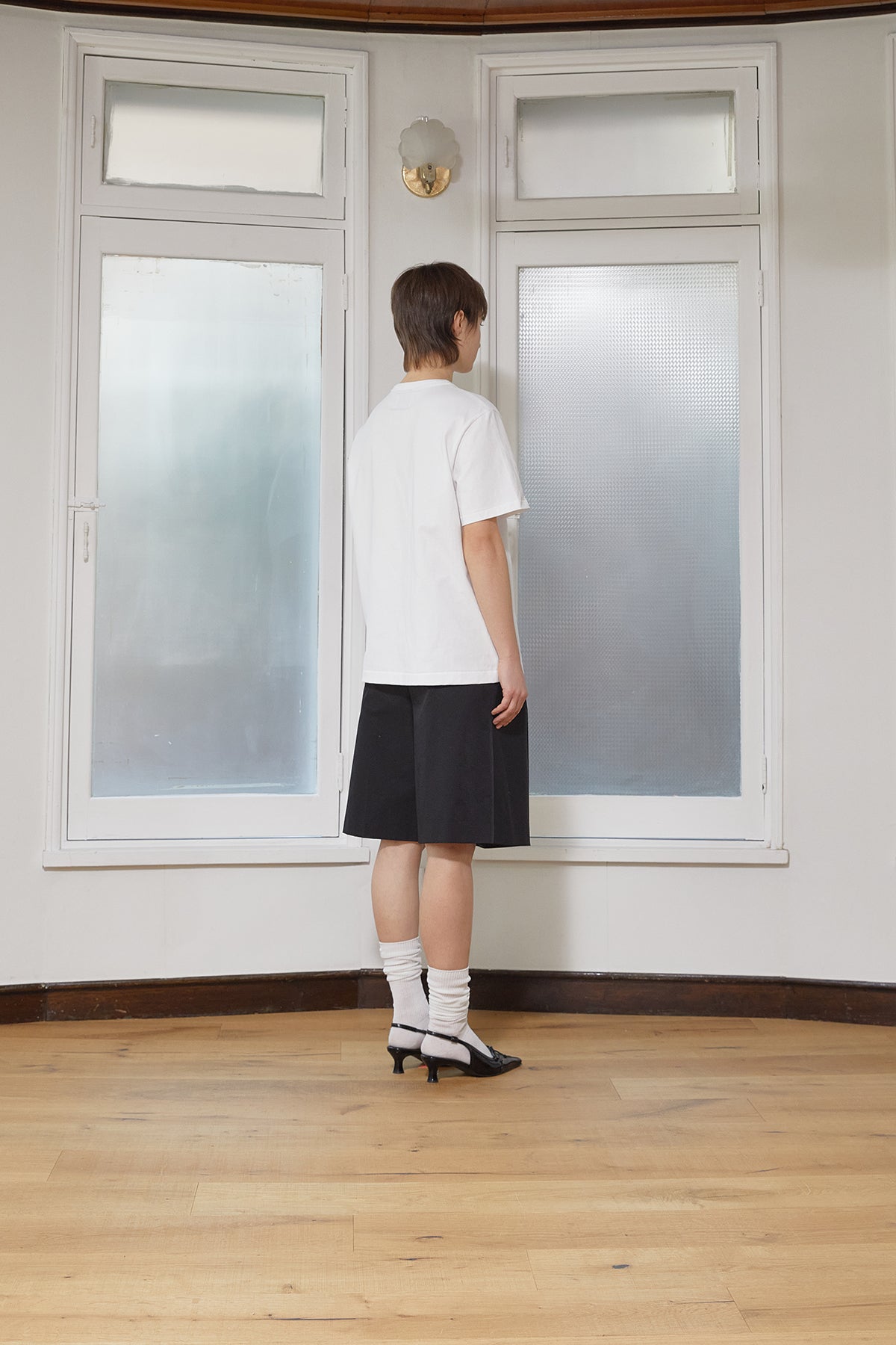 Matin Kim - Bermuda Wrap Skirt Pants (Black) product image 10 | TRAB K-Fashion Australia