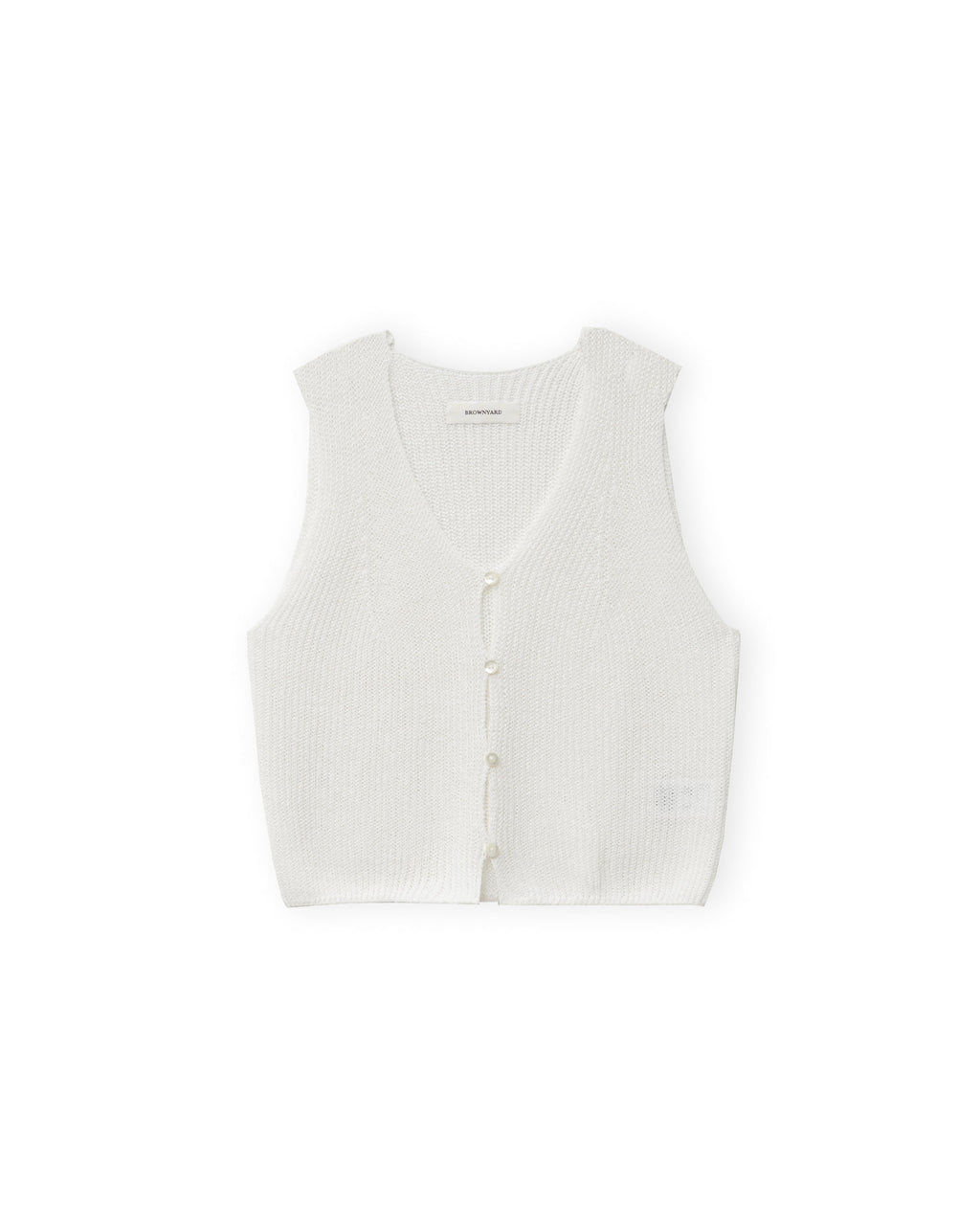 Brownyard - Paper Cotton Knit Vest (Ivory) product image 3 | TRAB K-Fashion Australia